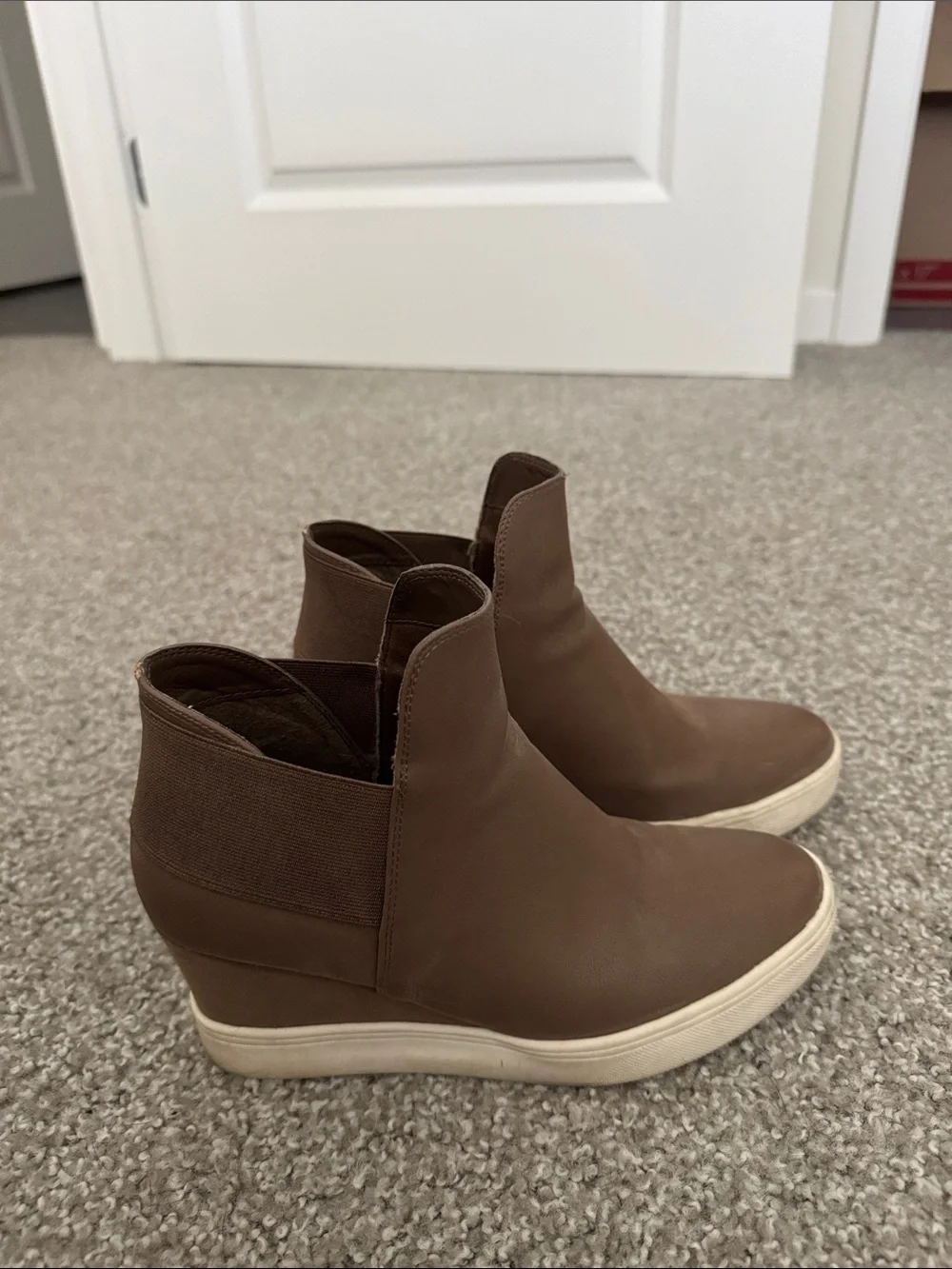 Women’s Brown Wedge Sneaker Bootie